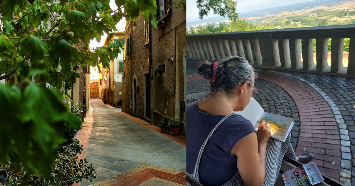 Trekking urbano con attività pittorica all'aperto